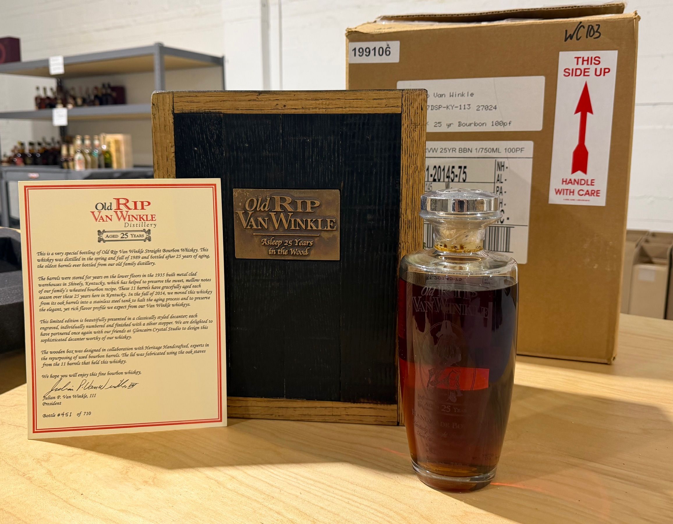 Old Rip Van Winkle 25yr Bourbon Decanter 2017 Release | Whiskey Source